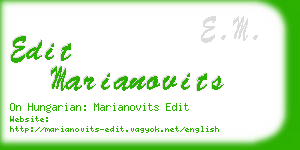 edit marianovits business card